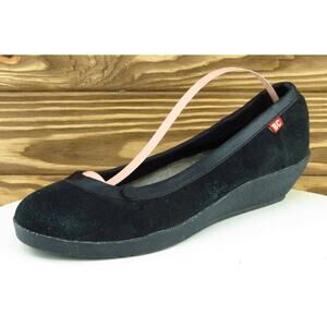 BC Size 6 M Round‎ Toe Black Flats Synthetic Women